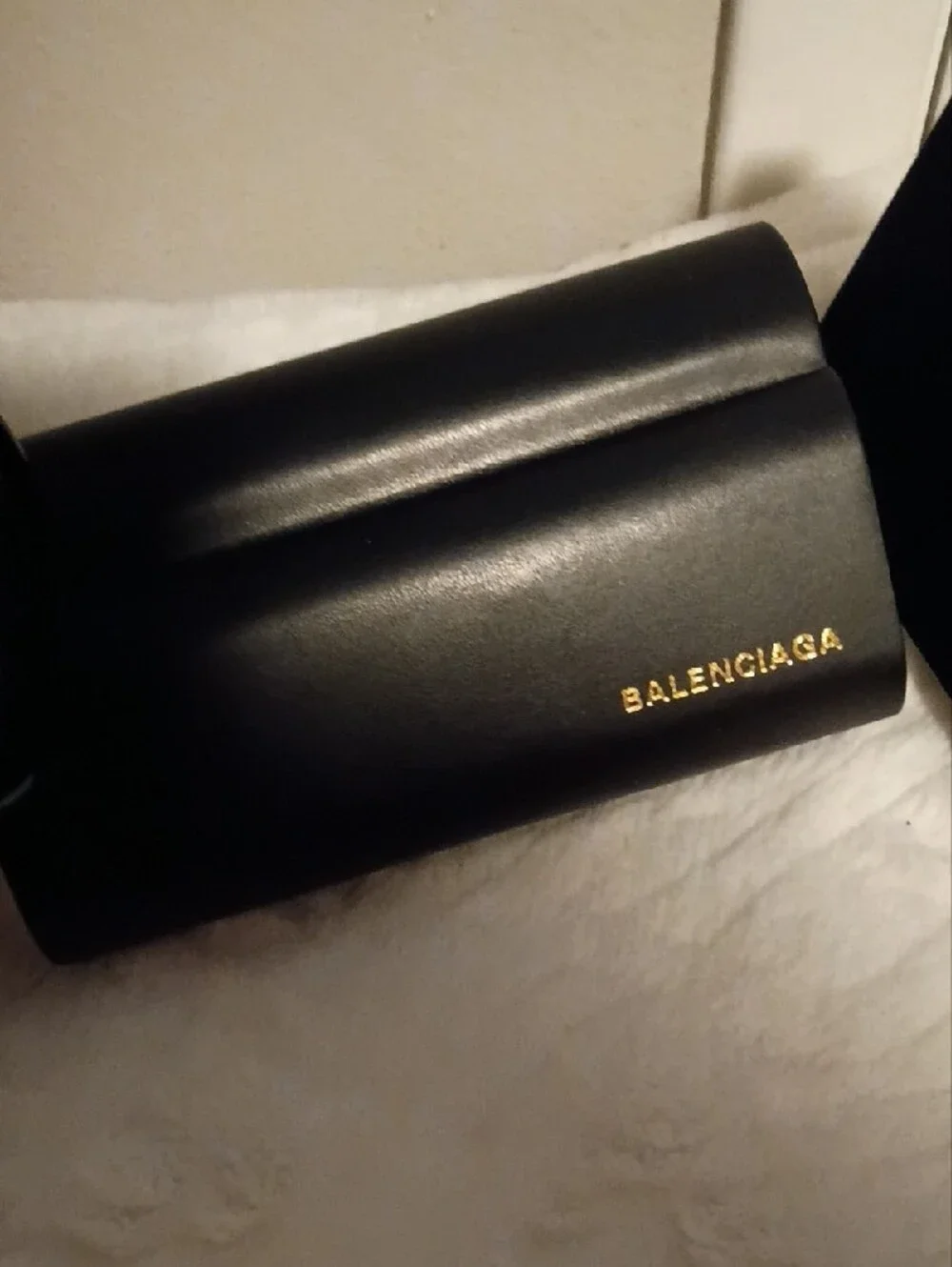Balenciaga Black Men's Oversized Sunglasses with Branded Case